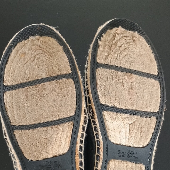 Coach Black Leather Slip On Shoes - Picture 10 of 12